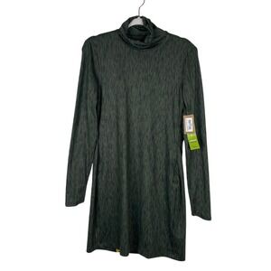 NEW Title Nine Womens Getaway Long Sleeve Turtleneck Dress Green Hiking‎ Size S